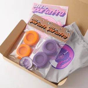 YAXI EARPADS for Koss PORTAPRO 2Pairs Pouch ((Orange Purple) Pouch)