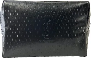 Yves Saint Laurent (UNISEX YSL Parfum Toiletry Black Zip Pouch Fragrance Bag (7L X 4.75H X 3W) - 0220