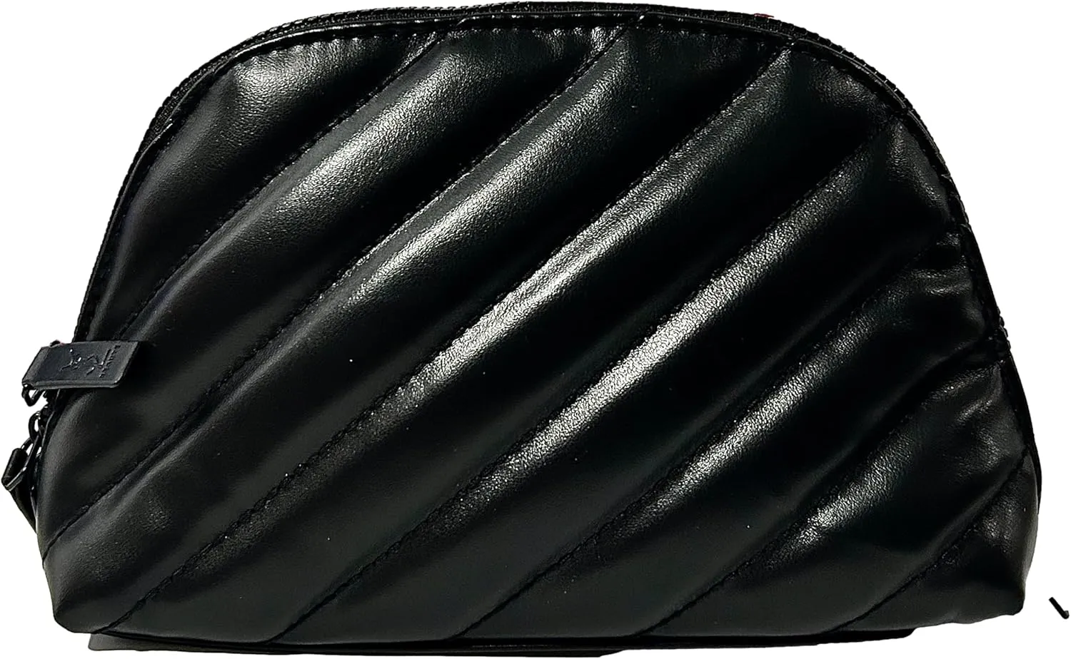 Yves Saint Laurent YSL Cosmetic BLACK QUILTED DOME Pouch Makeup Bag YSL QUILT Fragrance Bag (8L X 5H X 2W) - 0379
