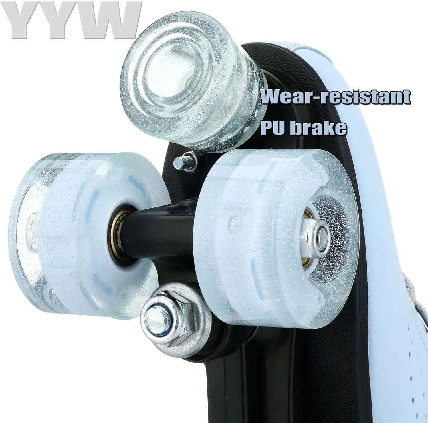 YYW Roller Skates for Women and Men Funky Leopard-Print Outdoor Skates PU Leather Roller Skates