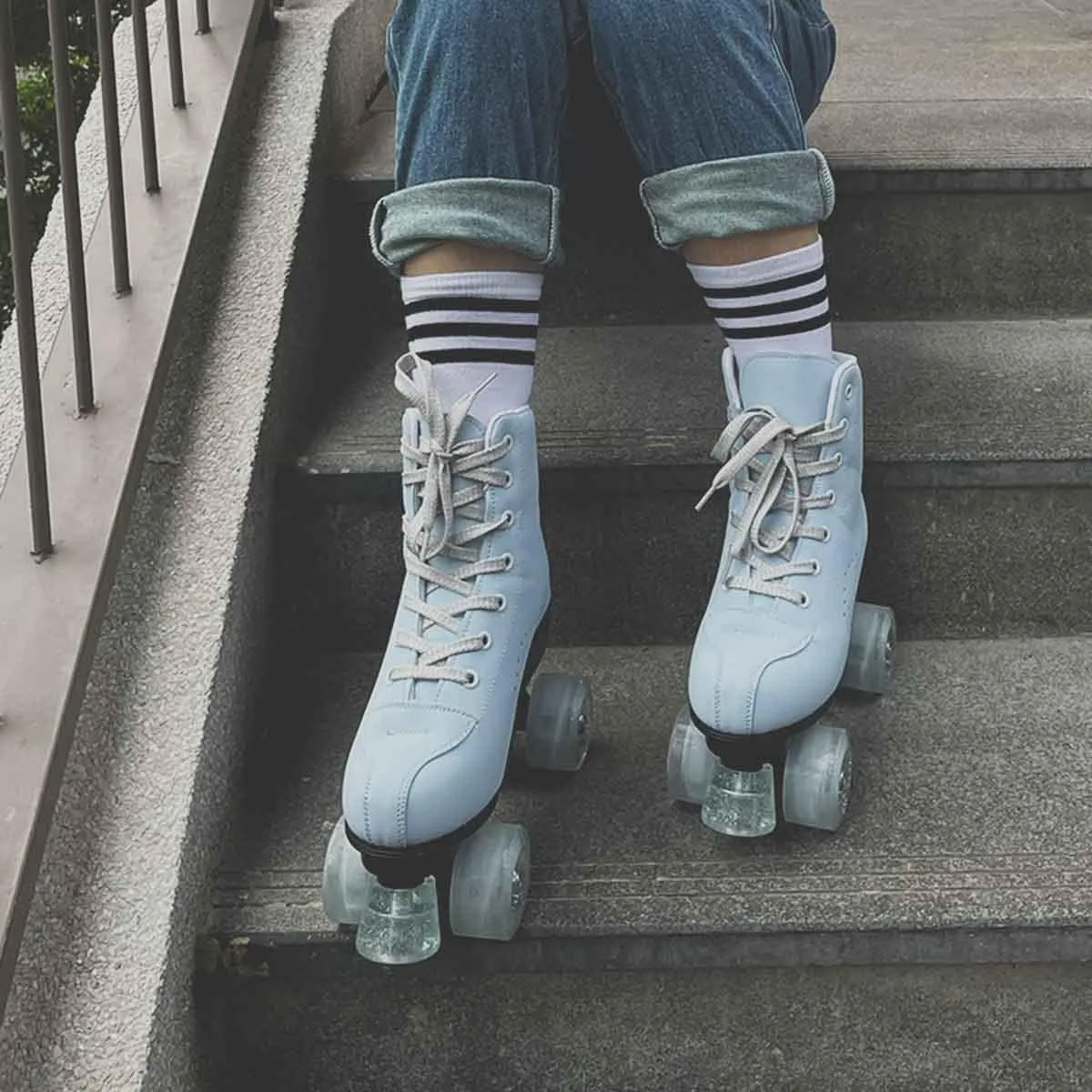 YYW Roller Skates for Women and Men Funky Leopard-Print Outdoor Skates PU Leather Roller Skates
