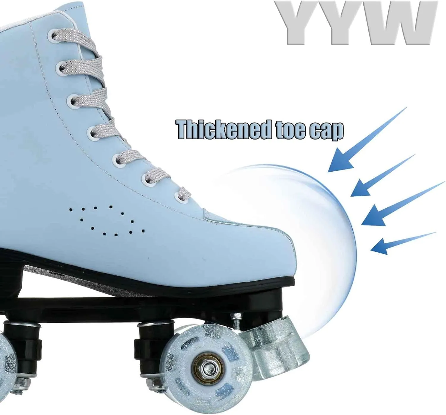 YYW Roller Skates for Women and Men Funky Leopard-Print Outdoor Skates PU Leather Roller Skates