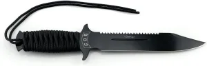 Zakharov Black Widow 9" Tactical Collector's Knife with Leather Sheath, Ergonomic Handle, Knife for Camping, Hiking, Outdoor