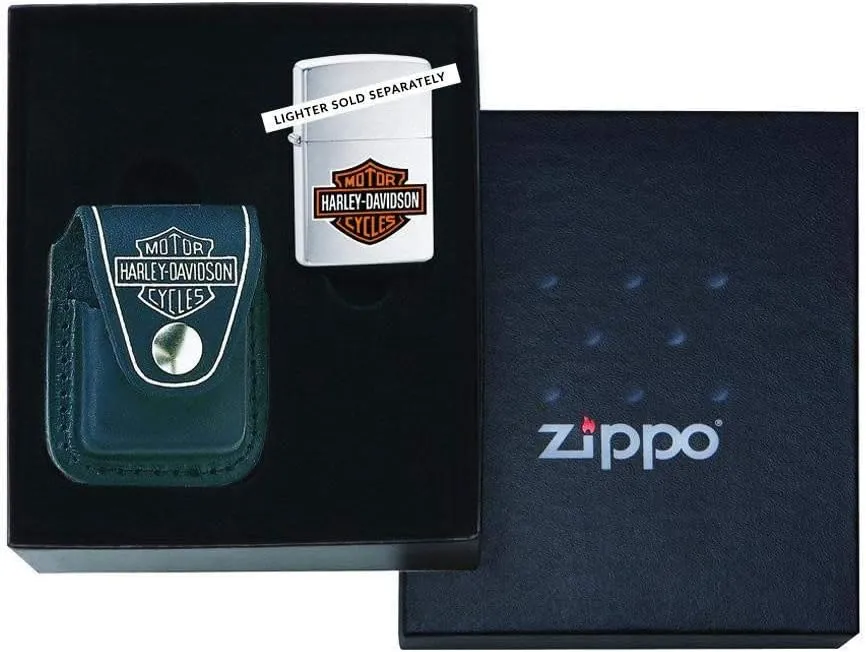 Zippo Lighter Harley Davidson Pouch Gift Set (lighter not included), Black